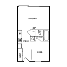 1X1 JR 220 floor plan